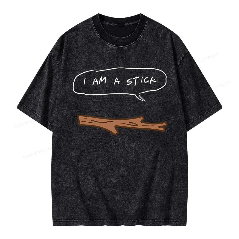 Pagewings I Am A Stick Unisex Washed T-shirt