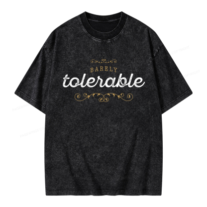 Pagewings Barely Tolerable Unisex Washed T-shirt