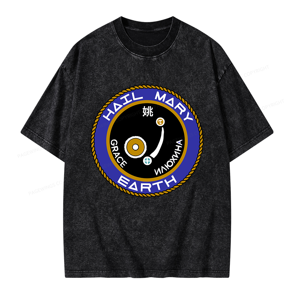 Pagewings Mission Patch Unisex Washed T-shirt
