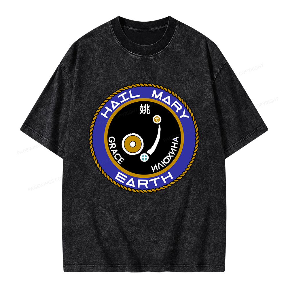 Pagewings Mission Patch Unisex Washed T-shirt