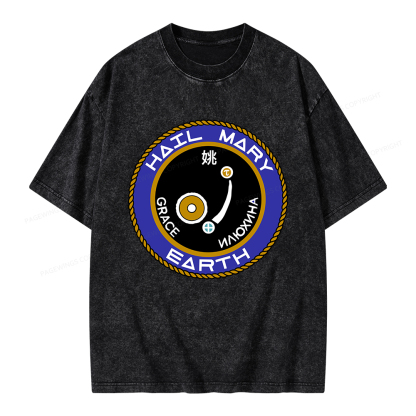 Pagewings Mission Patch Unisex Washed T-shirt