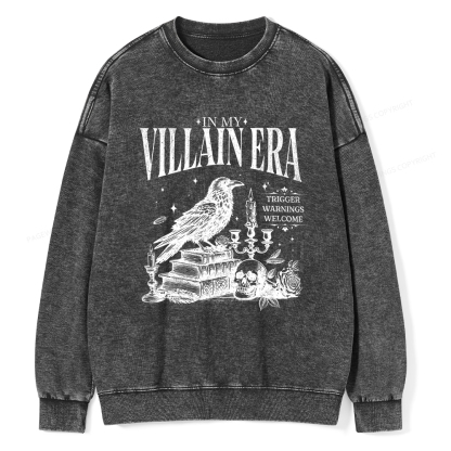 Pagewings Villain Erad Unisex Washed Sweatshirt