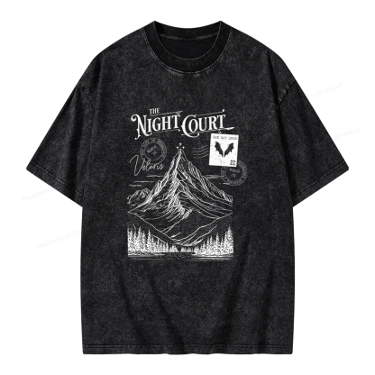 Pagewings The Night Court Unisex Washed T-shirt