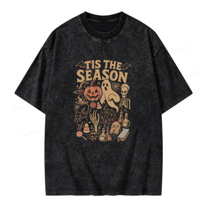 Pagewings Tis The Season Unisex Washed T-shirt