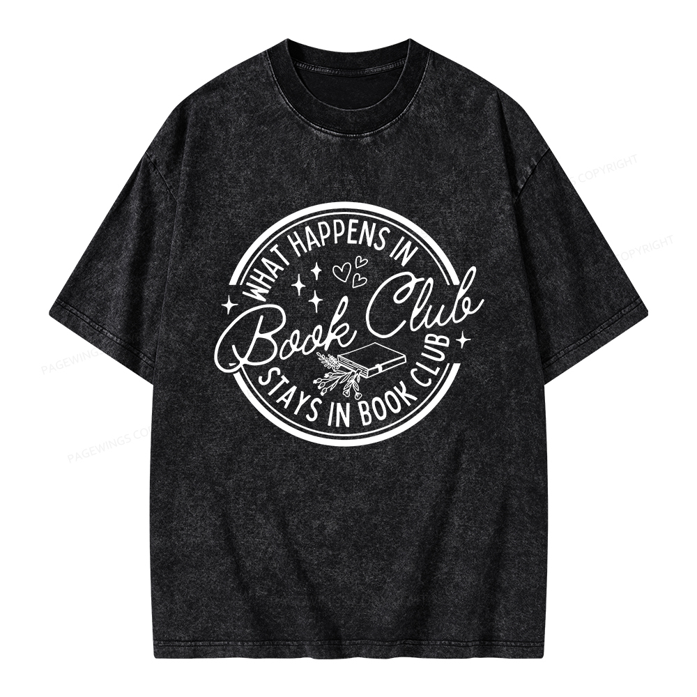 Pagewings What Happens In Book Club Unisex Washed T-shirt