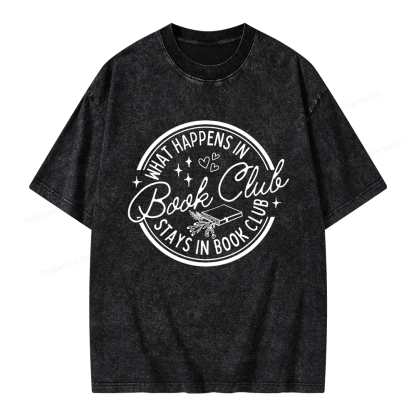 Pagewings What Happens In Book Club Unisex Washed T-shirt
