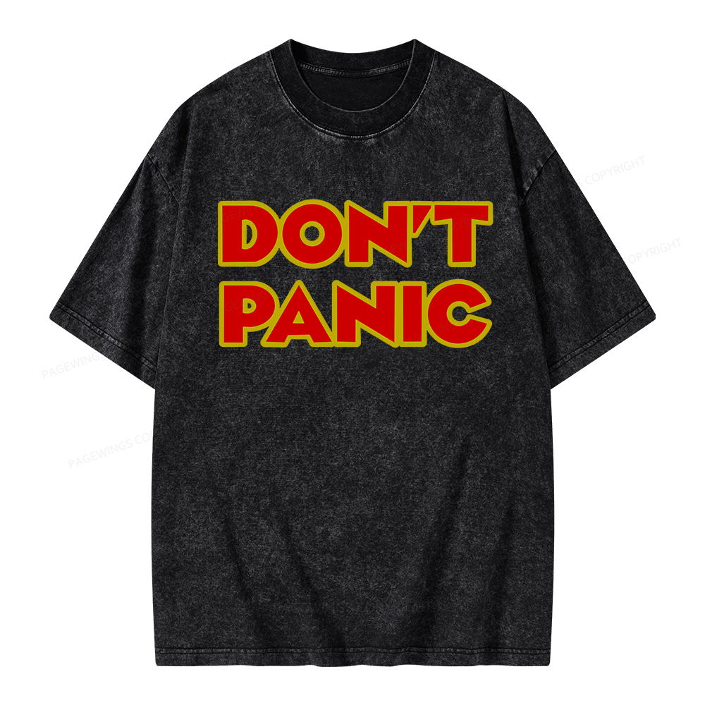Pagewings Don't Panic  Unisex Washed T-shirt