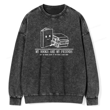 Pagewings The Books Are Friends T-Shirt Unisex Washed Sweatshirt