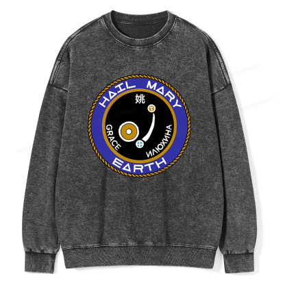 Pagewings Mission Patch Unisex Washed Sweatshirt