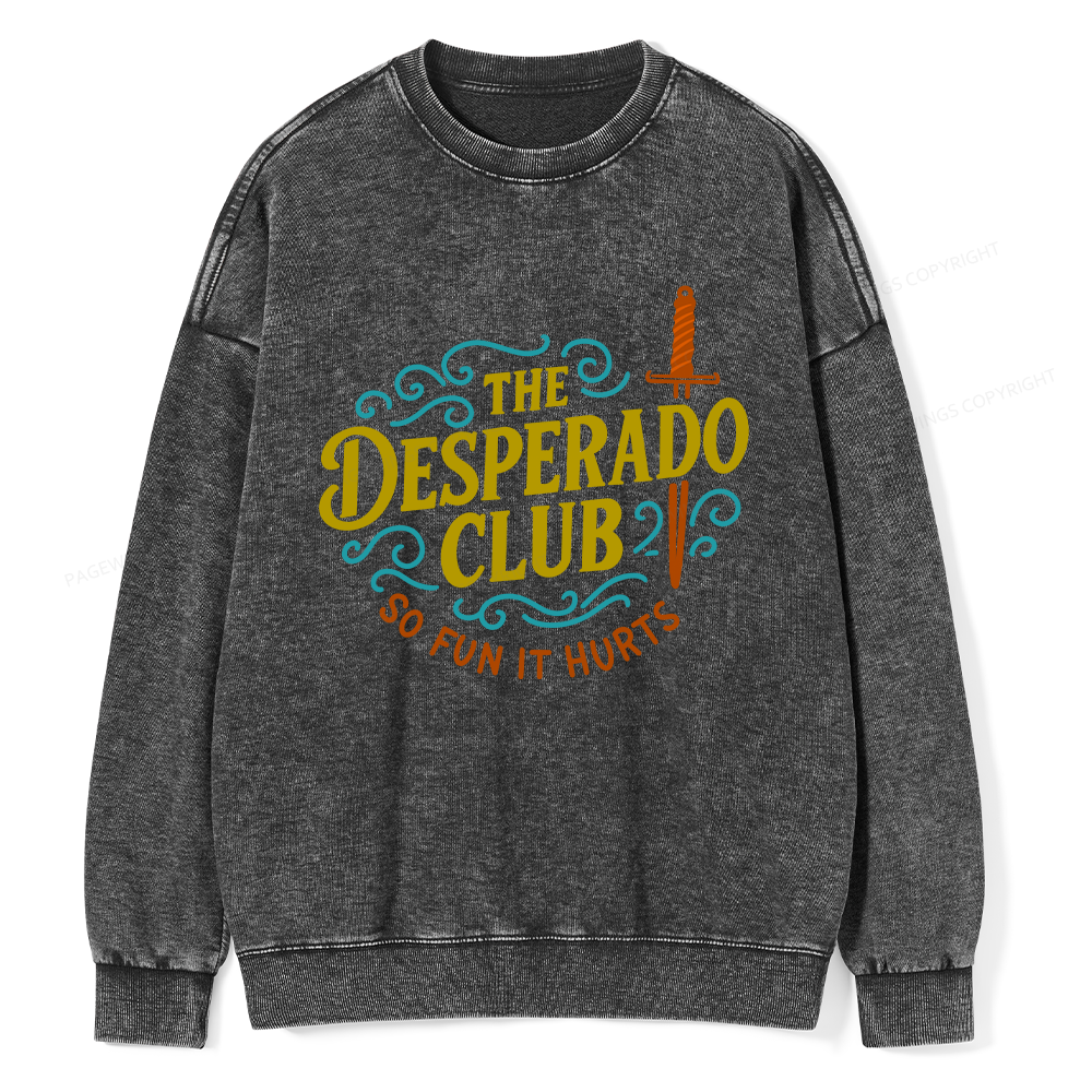 Pagewings The Desperado Club Unisex Washed Sweatshirt