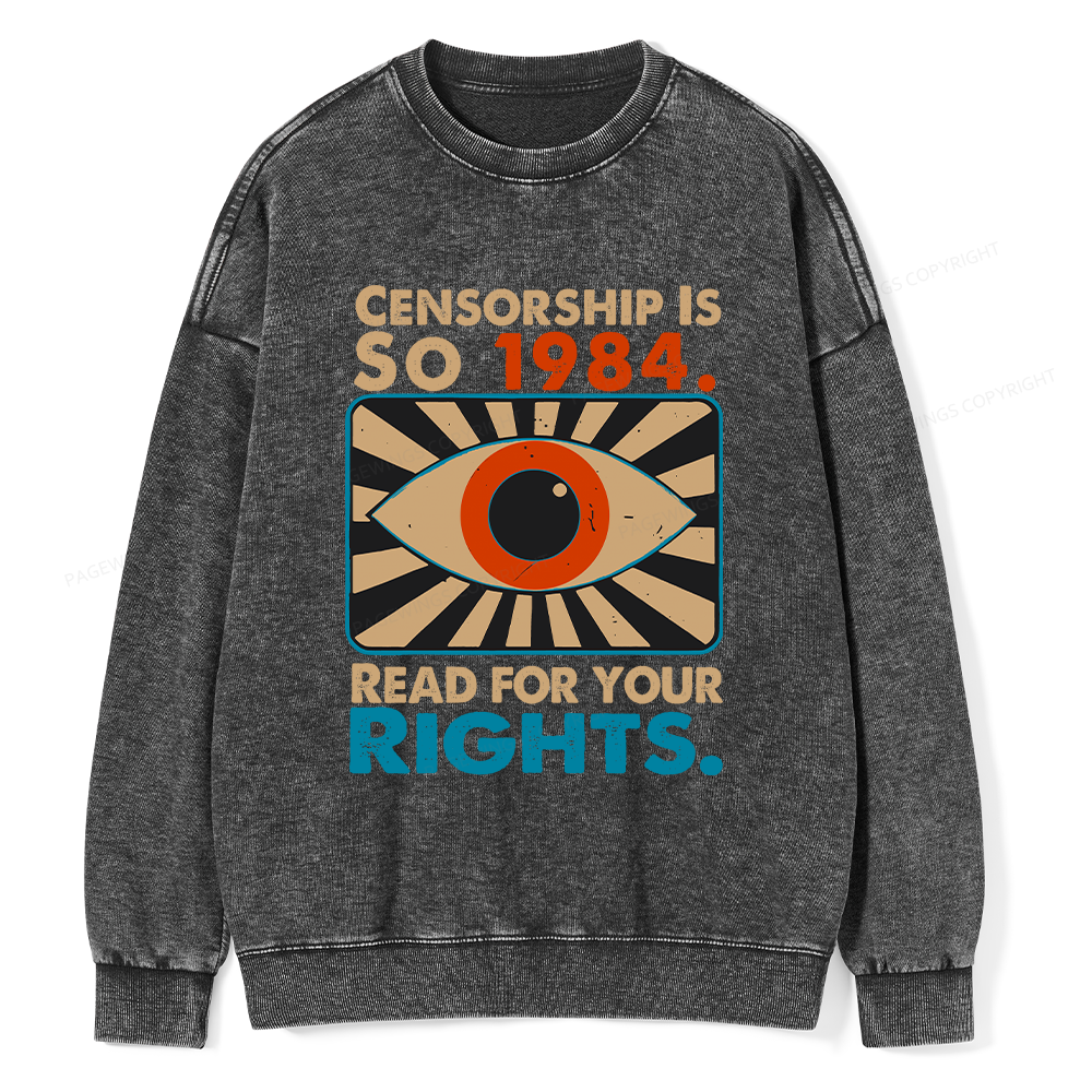 Pagewings Read For Your Rights Unisex Washed Sweatshirt