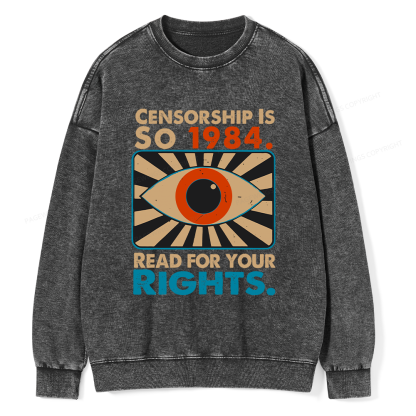 Pagewings Read For Your Rights Unisex Washed Sweatshirt