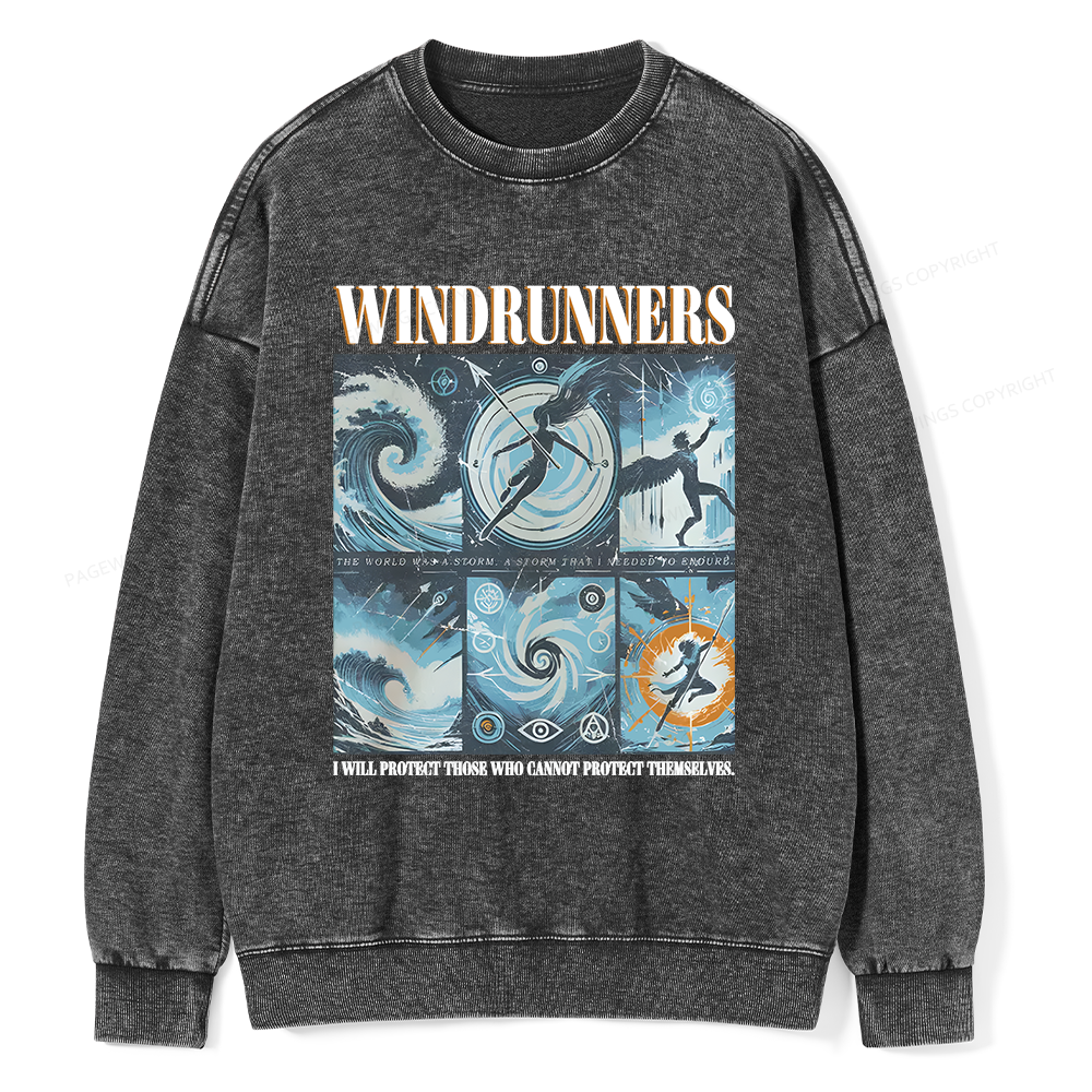 Pagewings Windrunners Unisex Washed Sweatshirt