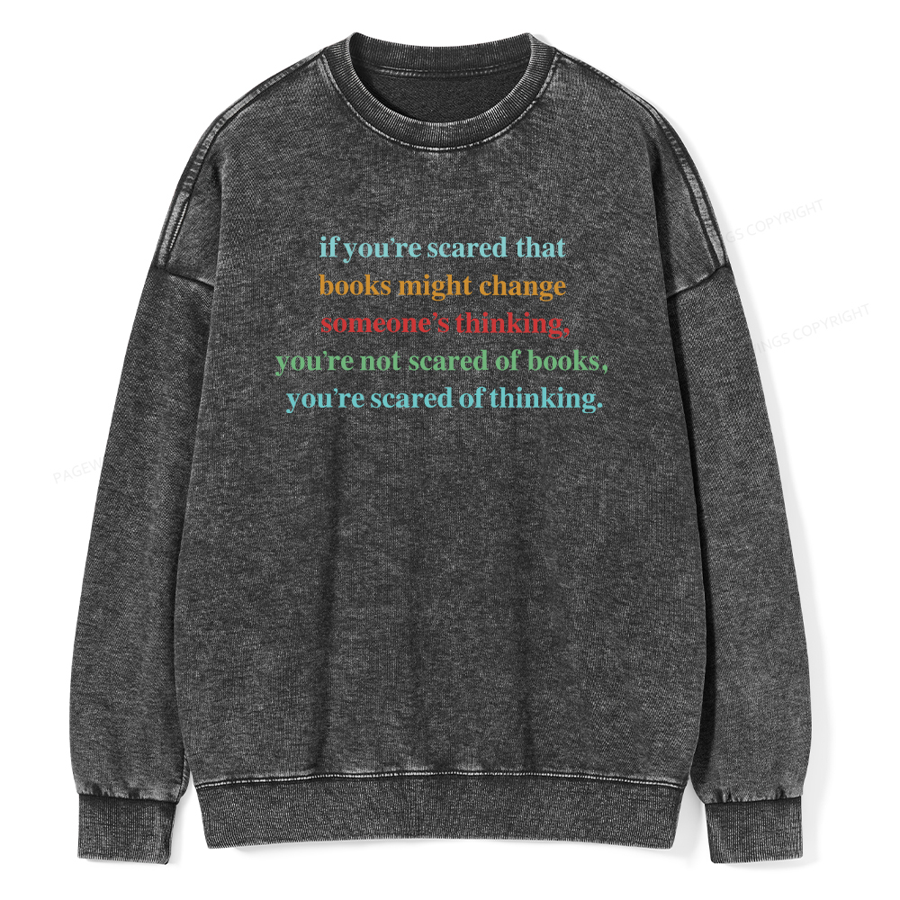 Pagewings Censorship Social Justice Shirt Booktrovert Unisex Washed Sw