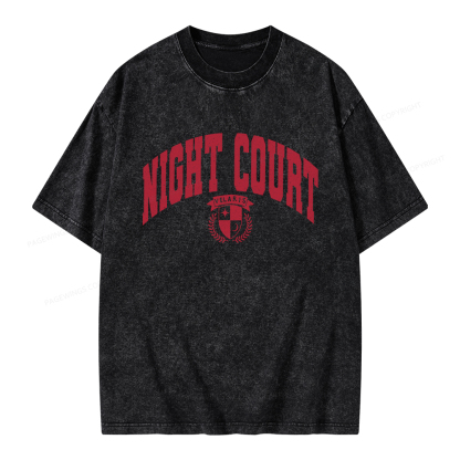 Pagewings The Night Court Unisex Washed T-shirt