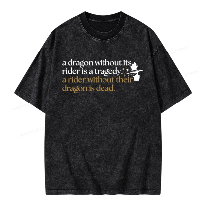 Pagewings A Dragon Without Its Rider Unisex Washed T-shirt