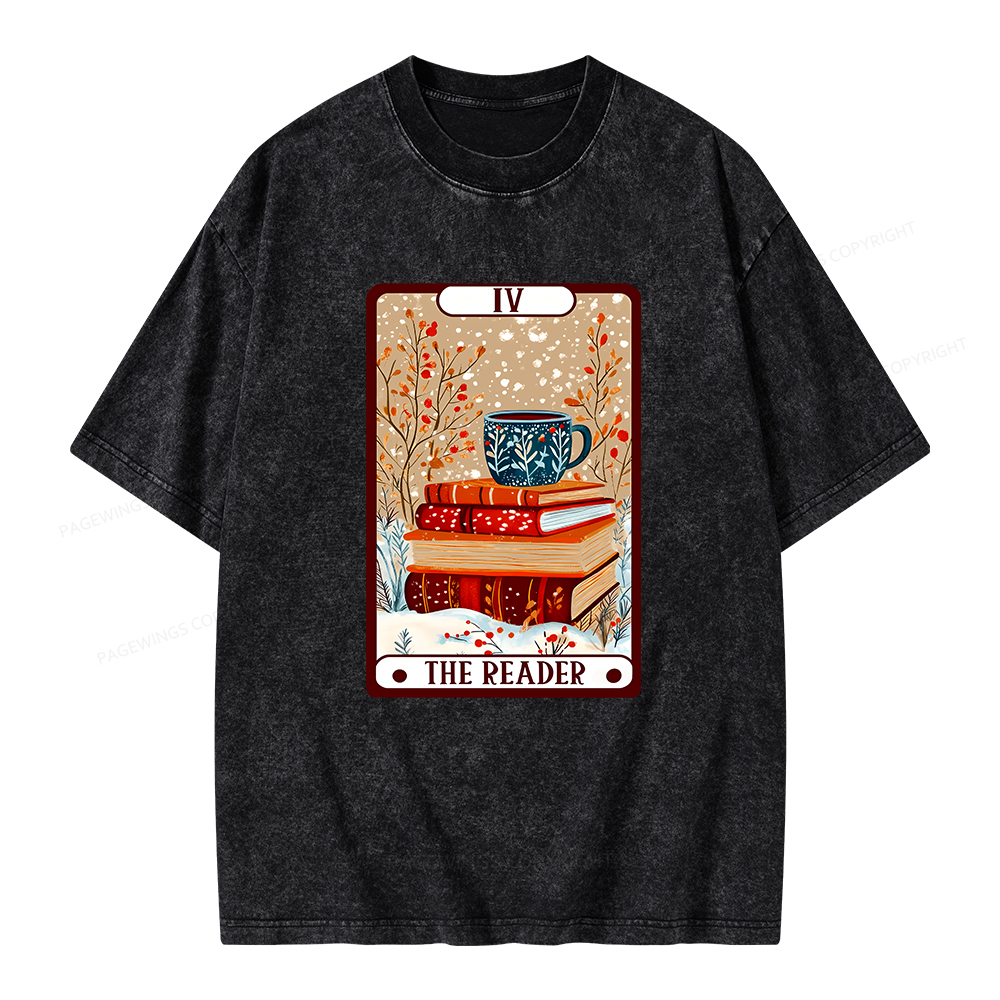 Pagewings The Reader  Unisex Washed T-shirt