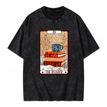 Pagewings The Reader  Unisex Washed T-shirt
