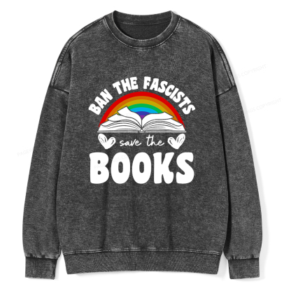 Pagewings Banned Books T-Shirt Unisex Washed Sweatshirt