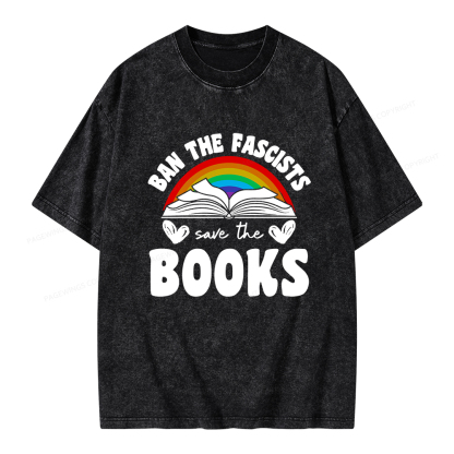 Pagewings Banned books T-Shirt Unisex Washed T-shirt