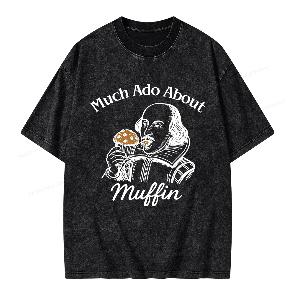 Pagewings Much Ado About Muffin Unisex Washed T-shirt