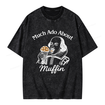 Pagewings Much Ado About Muffin Unisex Washed T-shirt