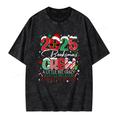 Pagewings Booksmas Crew Unisex Washed T-shirt