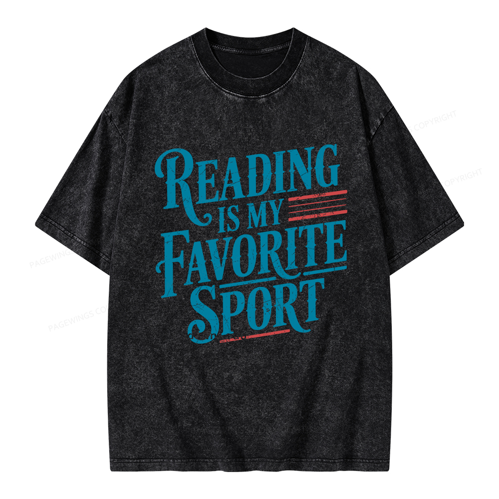 Pagewings Reading is My Favorite Sport Unisex Washed T-shirt