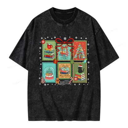 Pagewings Seasons Readings Unisex Washed T-shirt