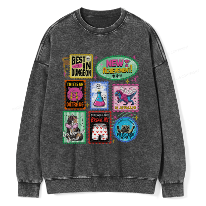 Pagewings New Achievement Unisex Washed Sweatshirt