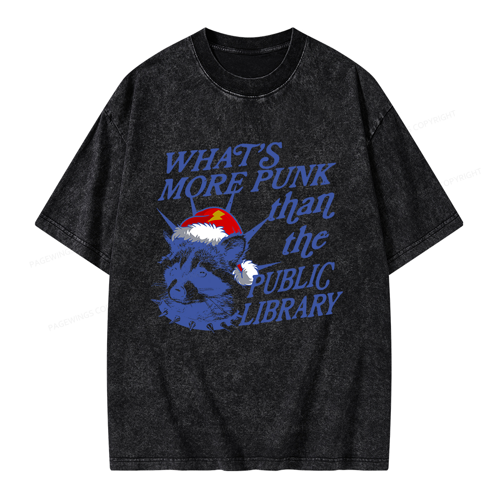 Pagewings What’s More Punk Than The Public Library Unisex Washed T-shirt