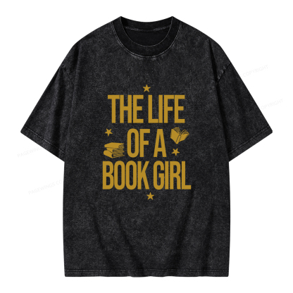Pagewings The Life of a Book Girl Unisex Washed T-shirt