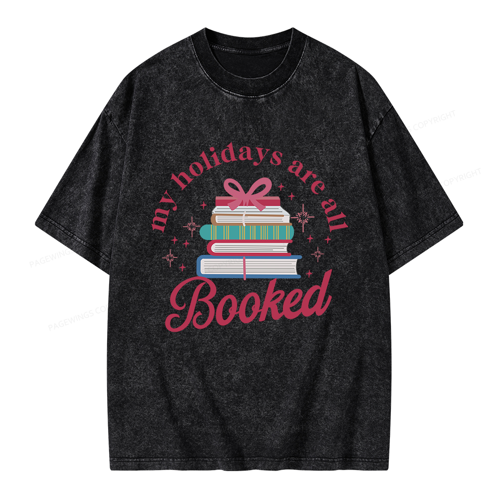 Pagewings My Holidays Are Booked Unisex Washed T-shirt