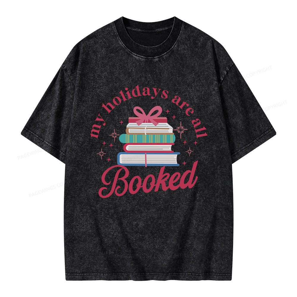 Pagewings My Holidays Are Booked Unisex Washed T-shirt