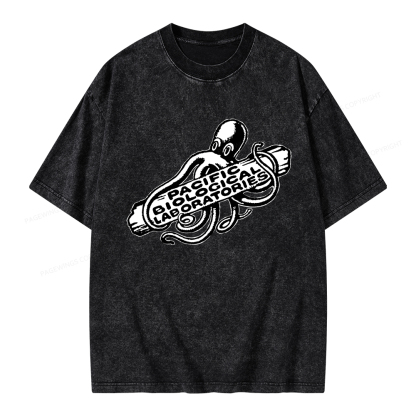 Pagewings Pacific Biological Laboratories Unisex Washed T-shirt