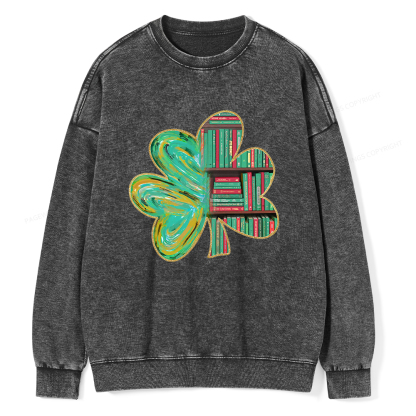 Pagewings Cloverleaf Creative Bookshelf Unisex Washed Sweatshirt