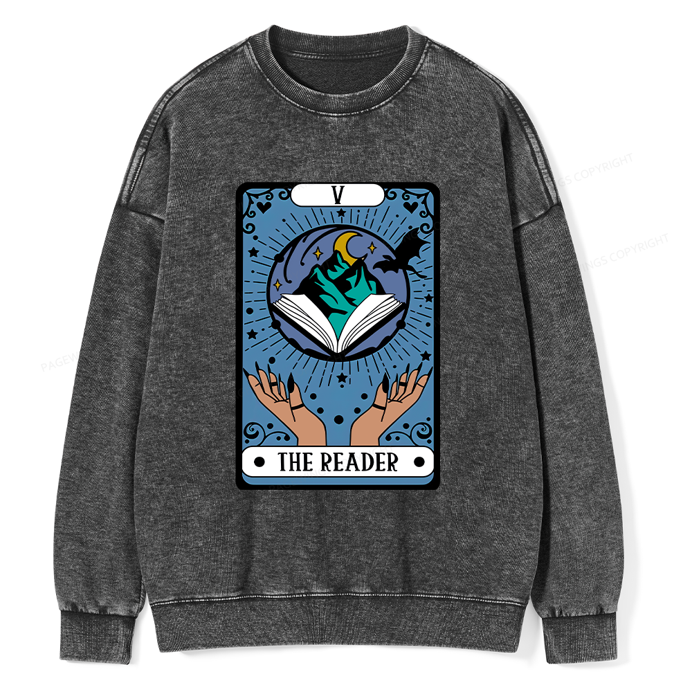 Pagewings The Reader Unisex Washed Sweatshirt