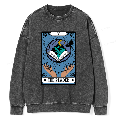 Pagewings The Reader Unisex Washed Sweatshirt