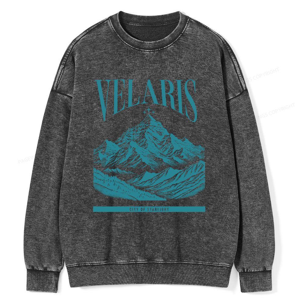 Pagewings Velaris Acotar Unisex Washed Sweatshirt