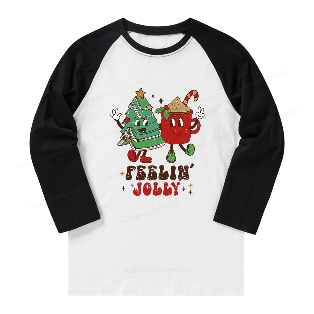 Pagewings Feeling Jolly Long Sleeve Raglan T-shirt