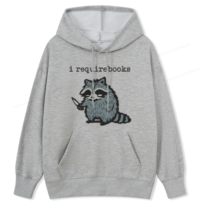 Pagewings I Require Books Unisex Classic Hoodie