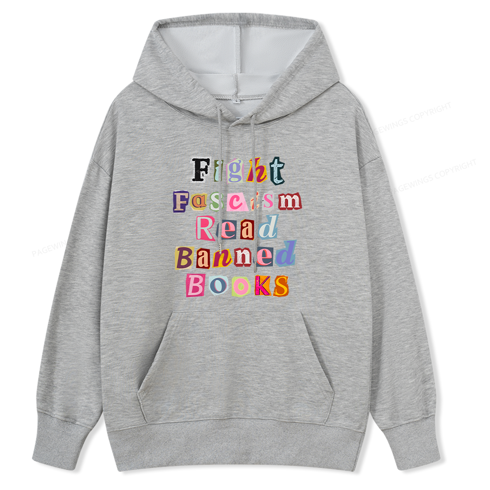Pagewings Fight Fascism Read Books Unisex Classic Hoodie