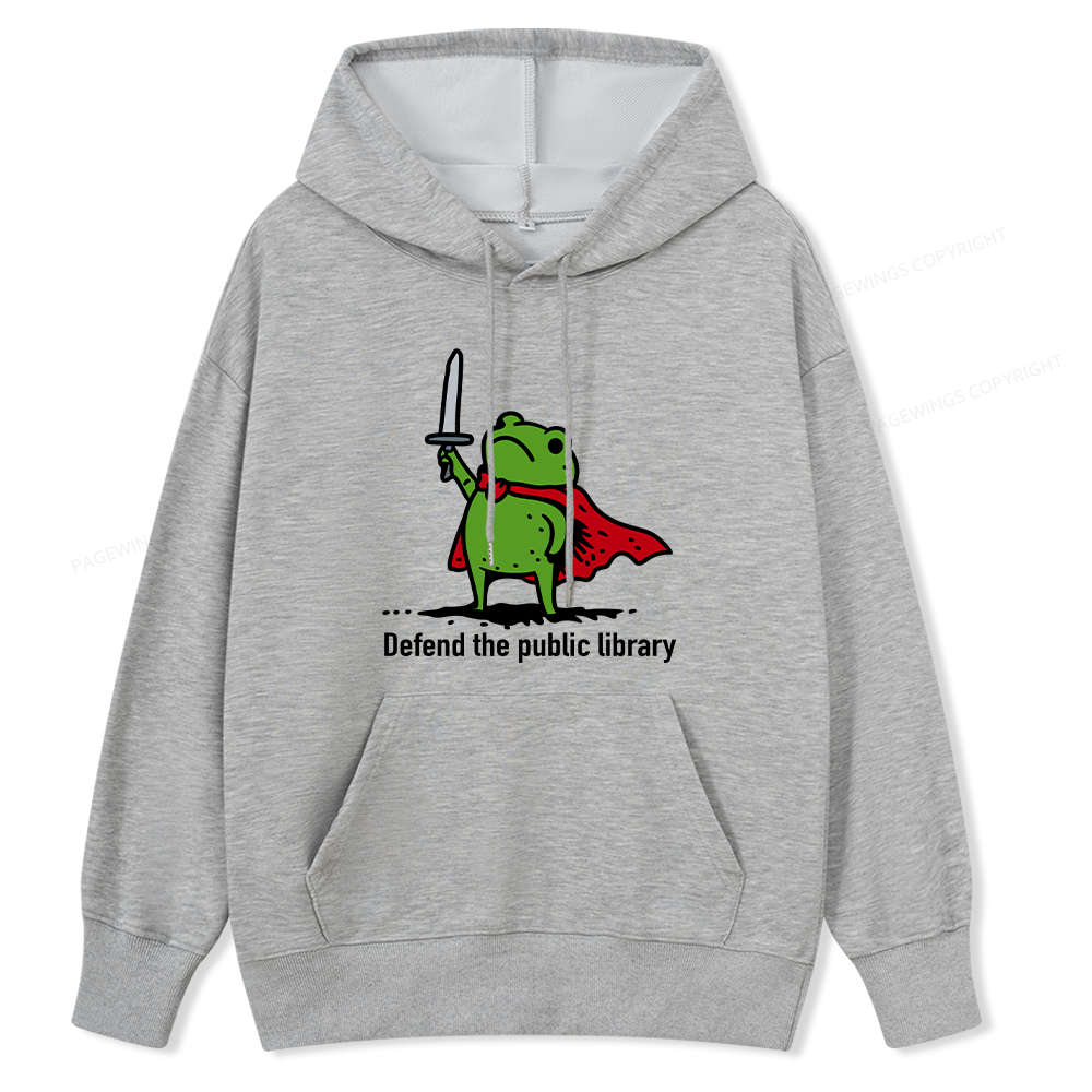 Pagewings Defend The Public Library Unisex Classic Hoodie