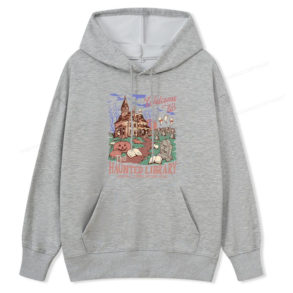 Pagewings Welcome To The Haunted Library Unisex Classic Hoodie