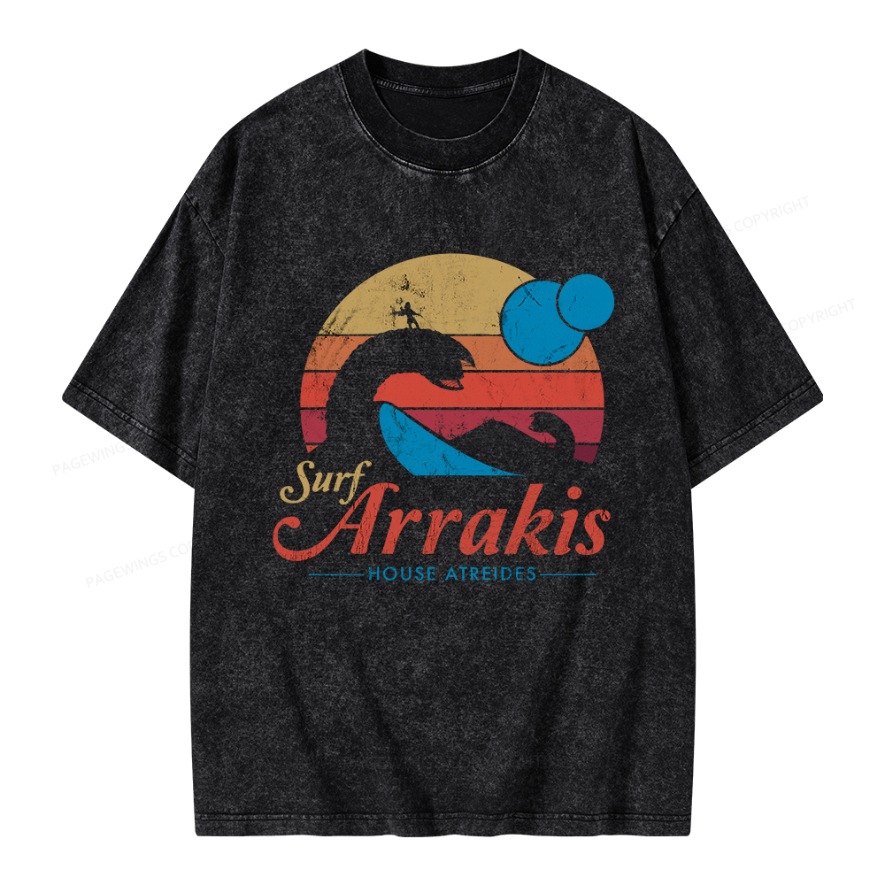 Pagewings Visit Arrakis Unisex Washed T-shirt