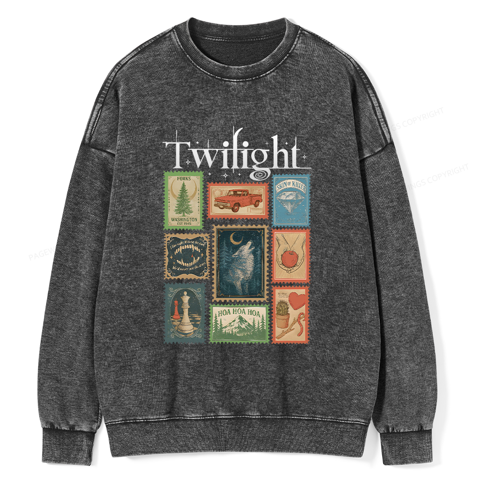 Pagewings Romance Book Lover Unisex Washed Sweatshirt