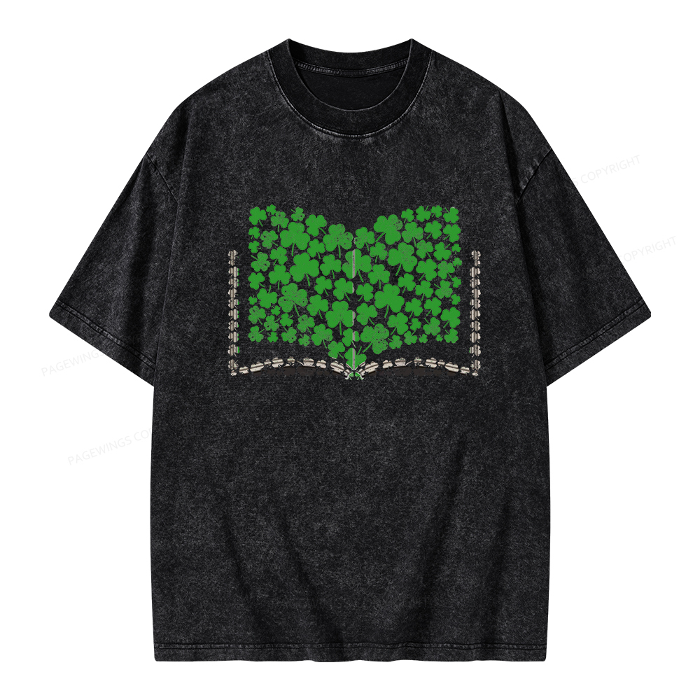 Pagewings Clover Creative Books Unisex Washed T-shirt
