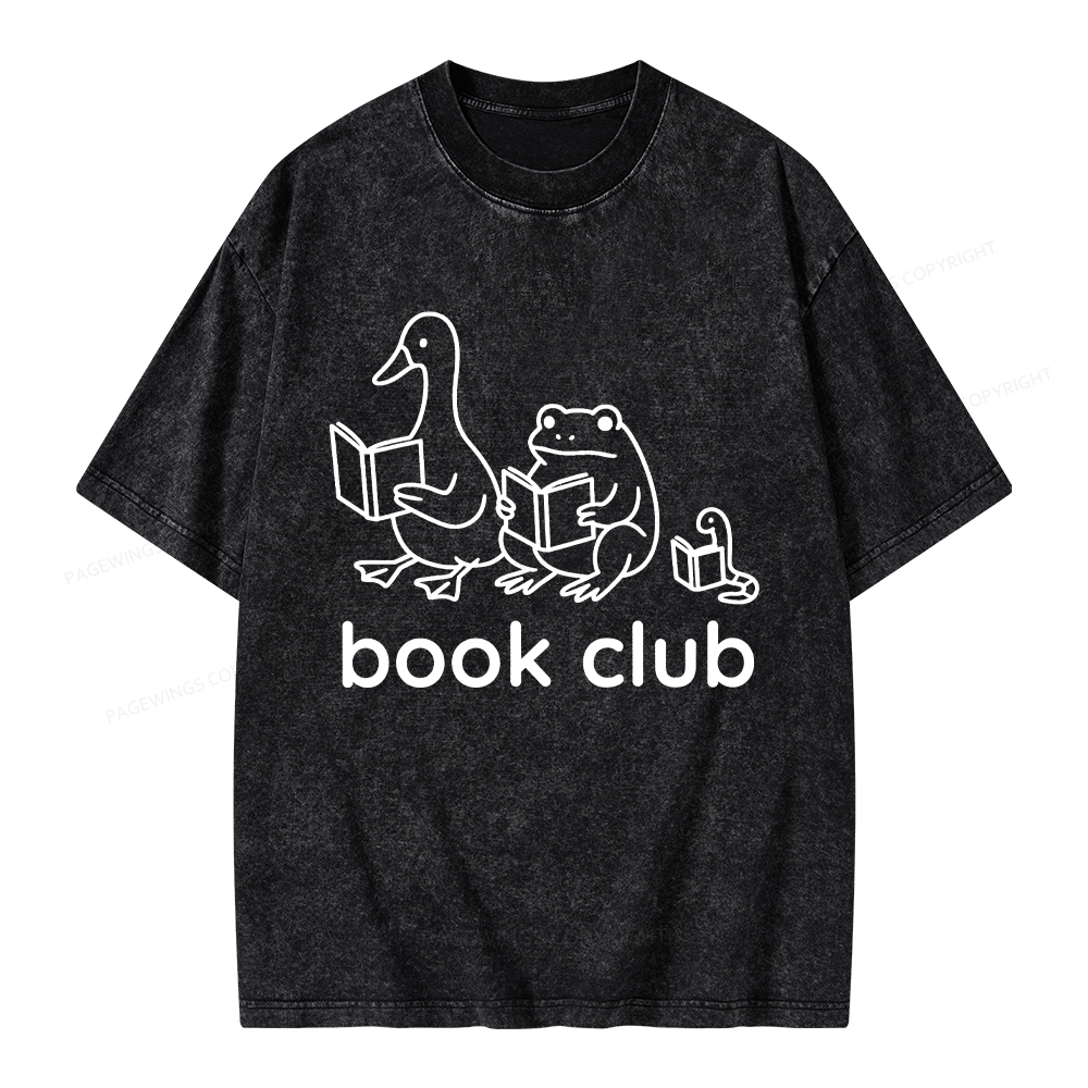 Pagewings Silly Goose Book Club Unisex Washed T-shirt