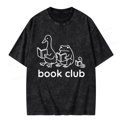 Pagewings Silly Goose Book Club Unisex Washed T-shirt