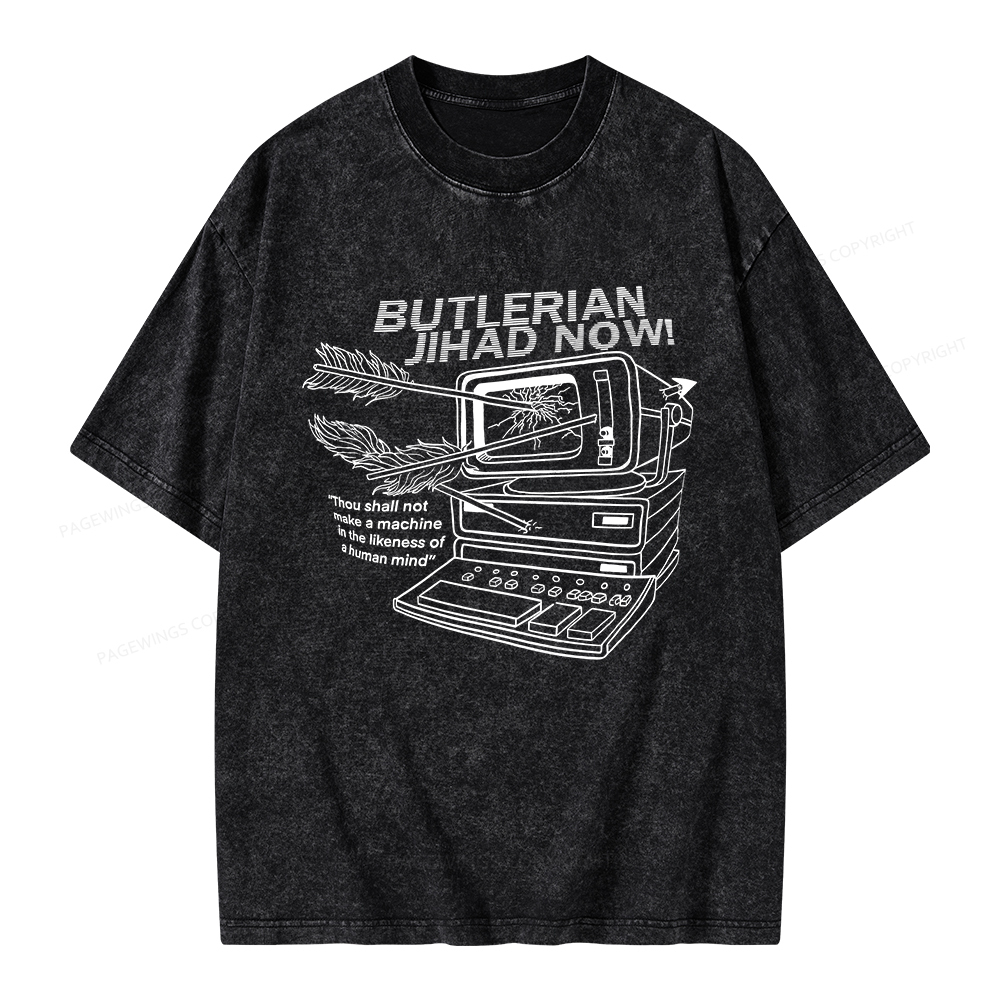 Pagewings Butlerian Jihad Now Unisex Washed T-shirt